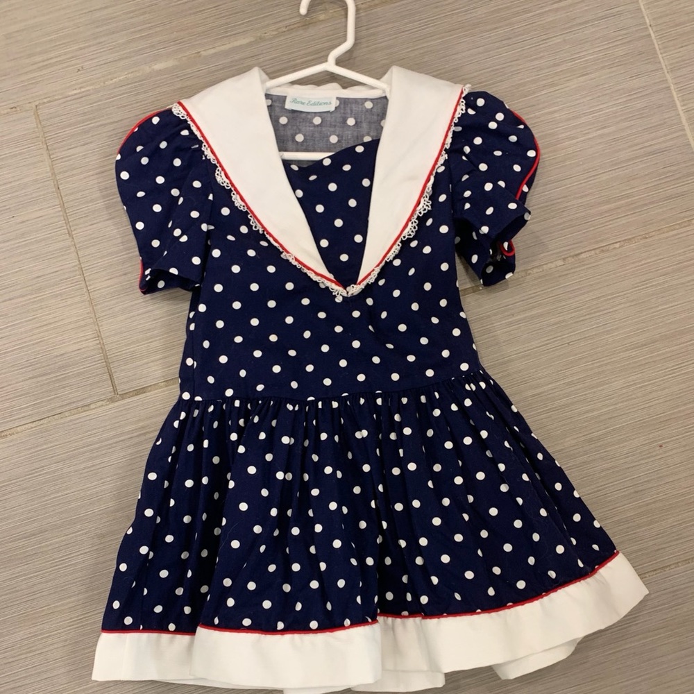 Vintage girls polka dot dress approx size 5